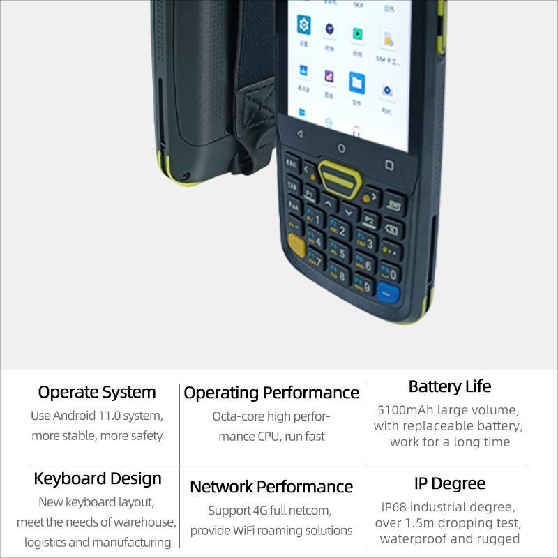 Cardlan XT8001C Andriod 11.0 PDA Scanner Rugged Data Terminal Mobile Computer with NFC and GPS