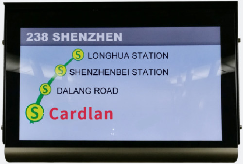 Cardlan Bus Stop Led Display Hanging Video Player Bus Monitor Roof Ceiling Lcd Tv Screen Multimedia Player Bus Digital Signage Lcd Display