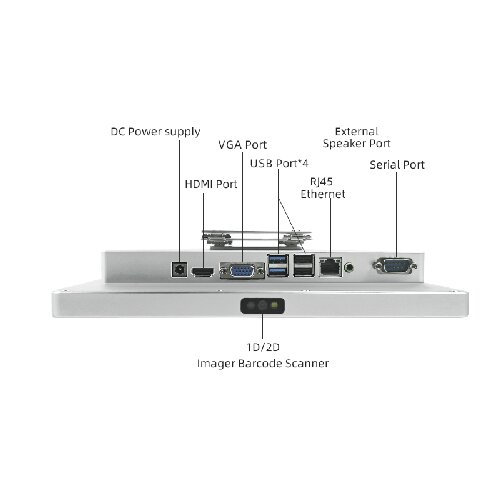 Cardlan CL-802E-X86 Wall Mounted Grocery Store Price Checker Scanner Android or Linux operating system
