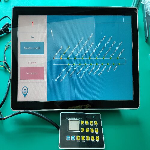 Cardlan Bus Stop Announcer Used for switching bus route information according to manual operation by driver BUS LCD screen display