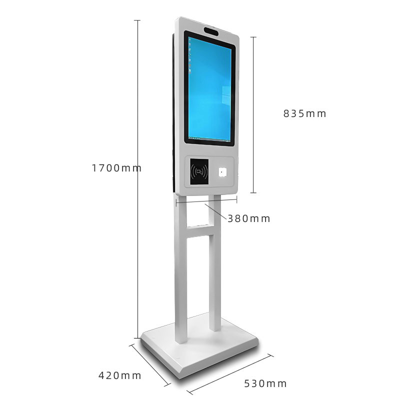 Cardlan CL-CM215 21.5'' KIOSK Floor Stand Self Service Kiosk Win10 For Ordering barcode scanner/Printer/NFC