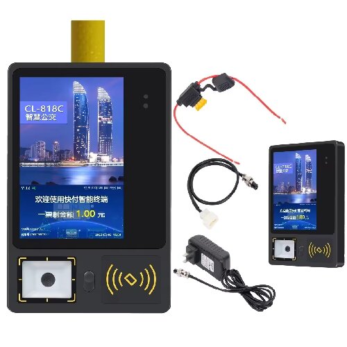 Cardlan Smart Card Reader Android 7.0 NFC payment terminal with QR Code scanner Camera support bus POS payment on public transportation,tap and go system