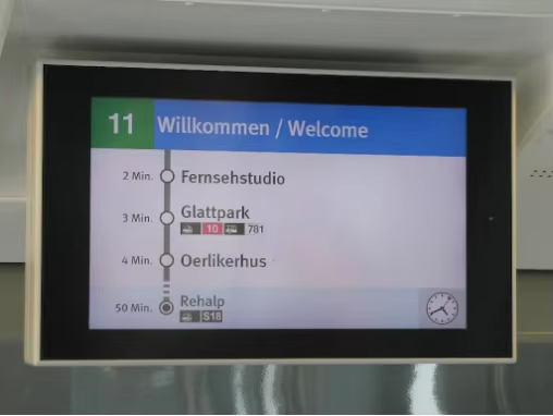 Bus LCD Passenger Information Screen Video Advertising Play Voice Stop Prompt Wifi Digital Display