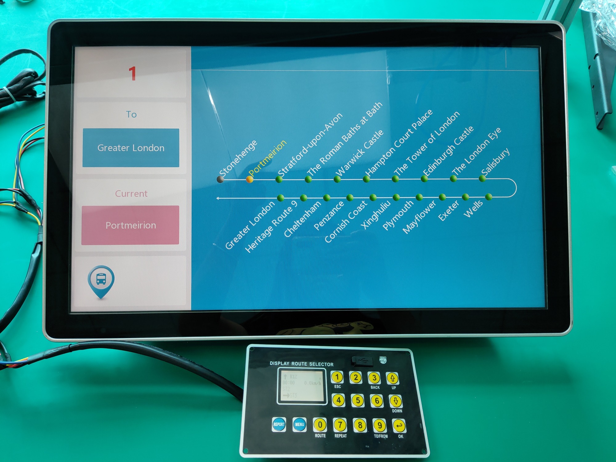 32 Inch Bus TV Monitor Destination Station Signs Digital Signage Display Screen LCD Advertising
