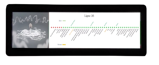 Customized Bus LCD TV Advertising Station Stop Section Screen Display with GPS Announcer and WIFI